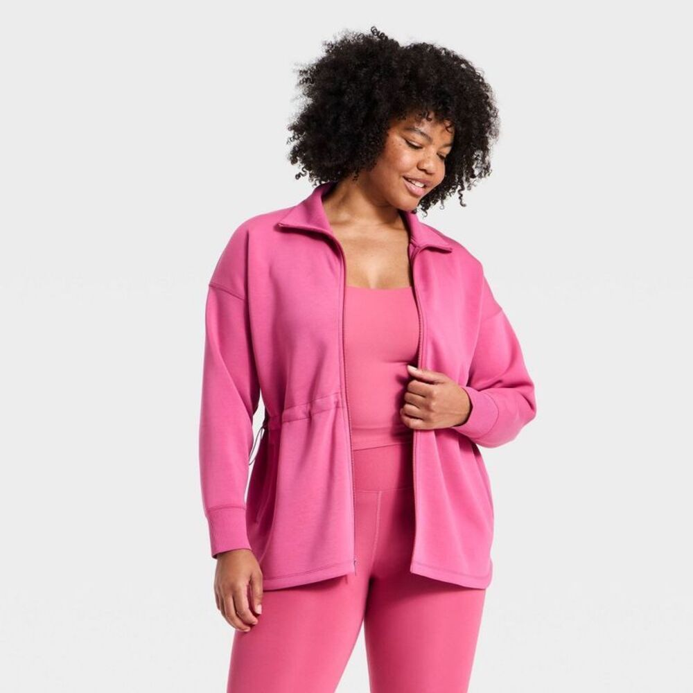 Open Box - All In Motion - Women's Airy Sleek Long Full Zip Jacket Purple - Picture 4 of 4